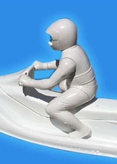 Jetbike pilot made from ABS (white, 5 parts)