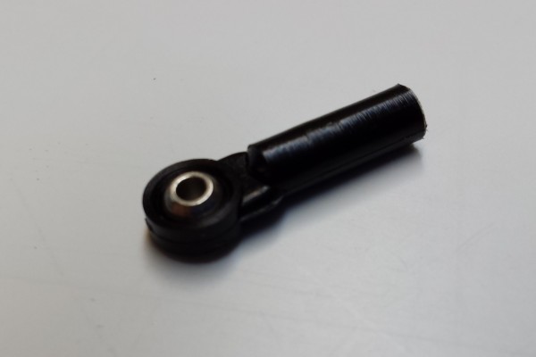 Ball-and-socket joint, 21 mm, round shaft for M2, ball hole Ø 2 mm - 3 pieces